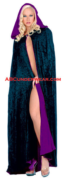 Velvet Full Length Cape With Hood-Reversible-Music Legs-ABC Underwear