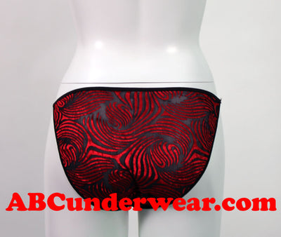 Velvet Look Sheer String Panties