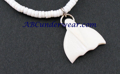 Whale Tail Bone & Puka Necklace
