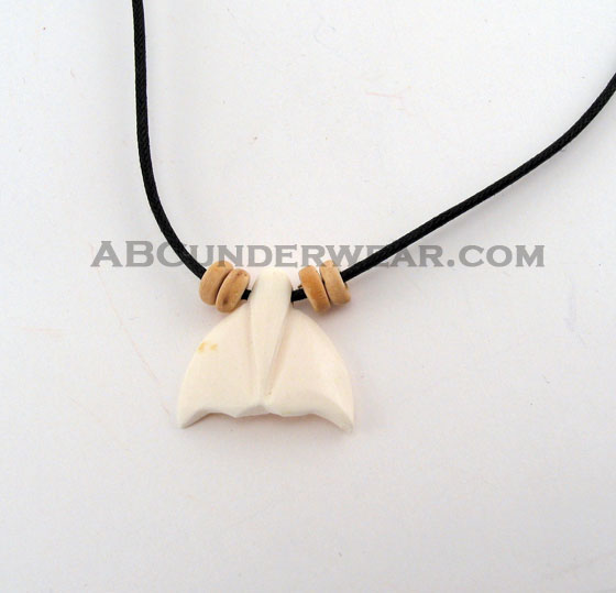 Whale Tail & Coco Cord Necklace