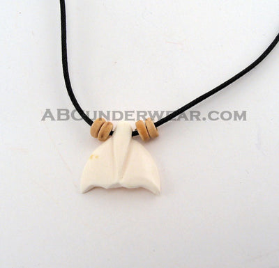Whale Tail & Coco Cord Necklace