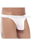White Men's Sporty Mesh Pouch Thong Underwear-Gregg Homme-ABC Underwear