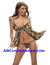 Womens Camouflage Babydoll Set -Closeout-Magic Silk-ABC Underwear