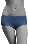 Womens Cotton Spandex Brief Short - Blue-Pink Line-ABC Underwear