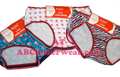 Womens Hipster Briefs 3 pack Assorted
