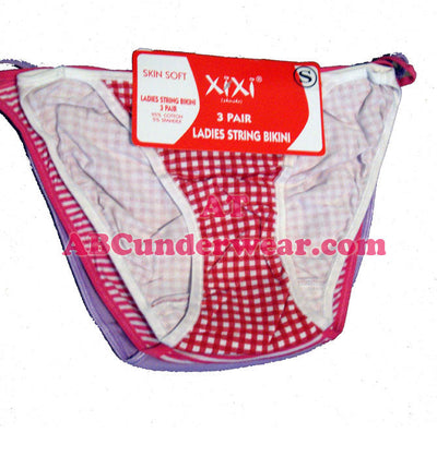 Women's String Bikinis - 3 Pack Assorted