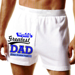 World's Greatest Dad Custom Print Boxer