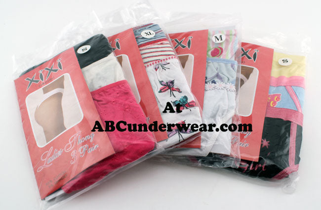 XIXI 3 Pack Women's Thongs - Limited Stock Clearance