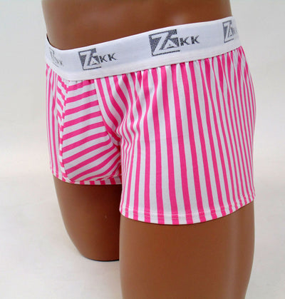 Zakk Pink Pinstripe Boxer Briefs - XL - Clearance-Zakk-ABC Underwear