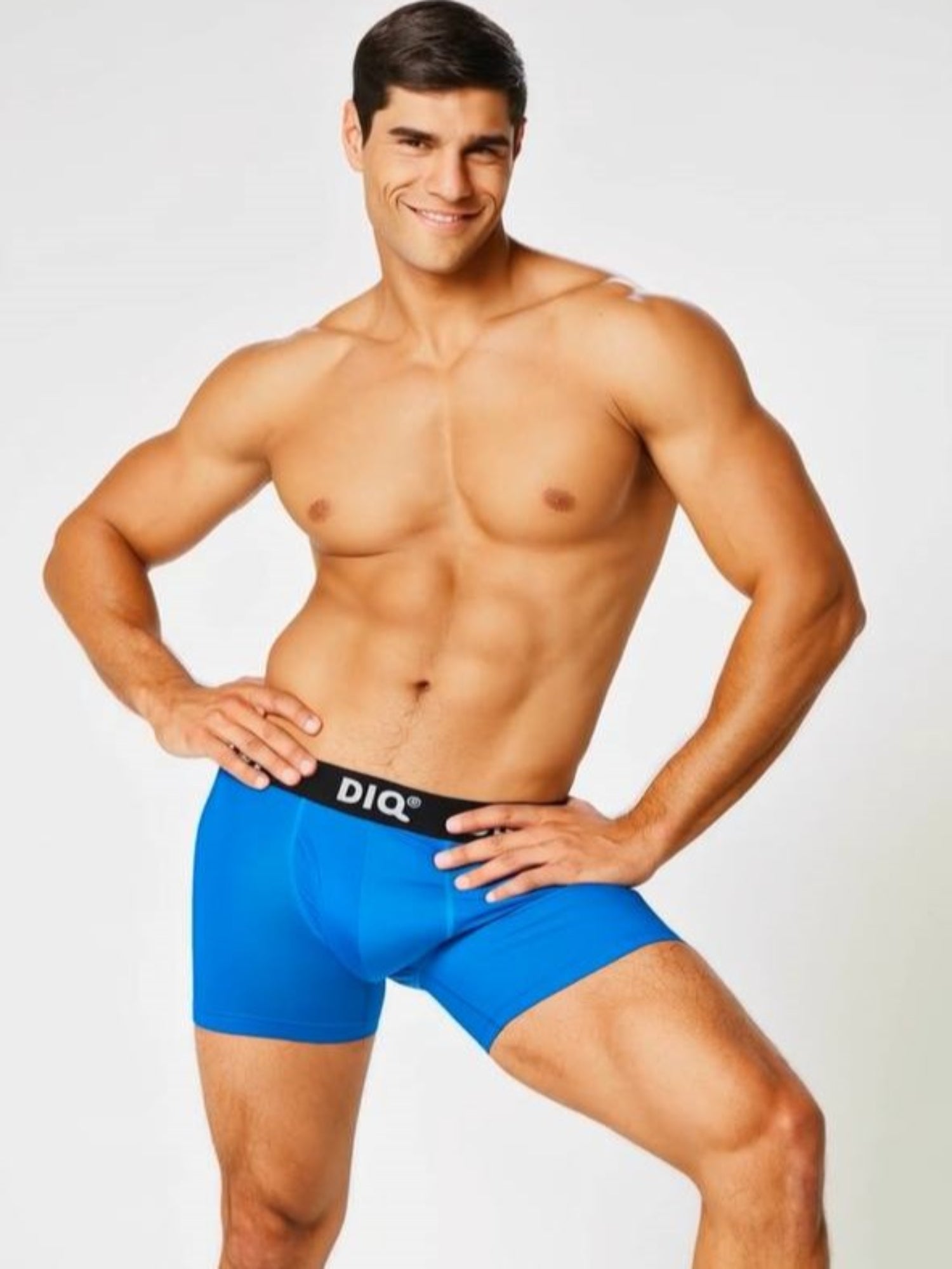 DIQ Sport Mesh Boxer Brief Fly Front Underwear for Men - 2 Pack