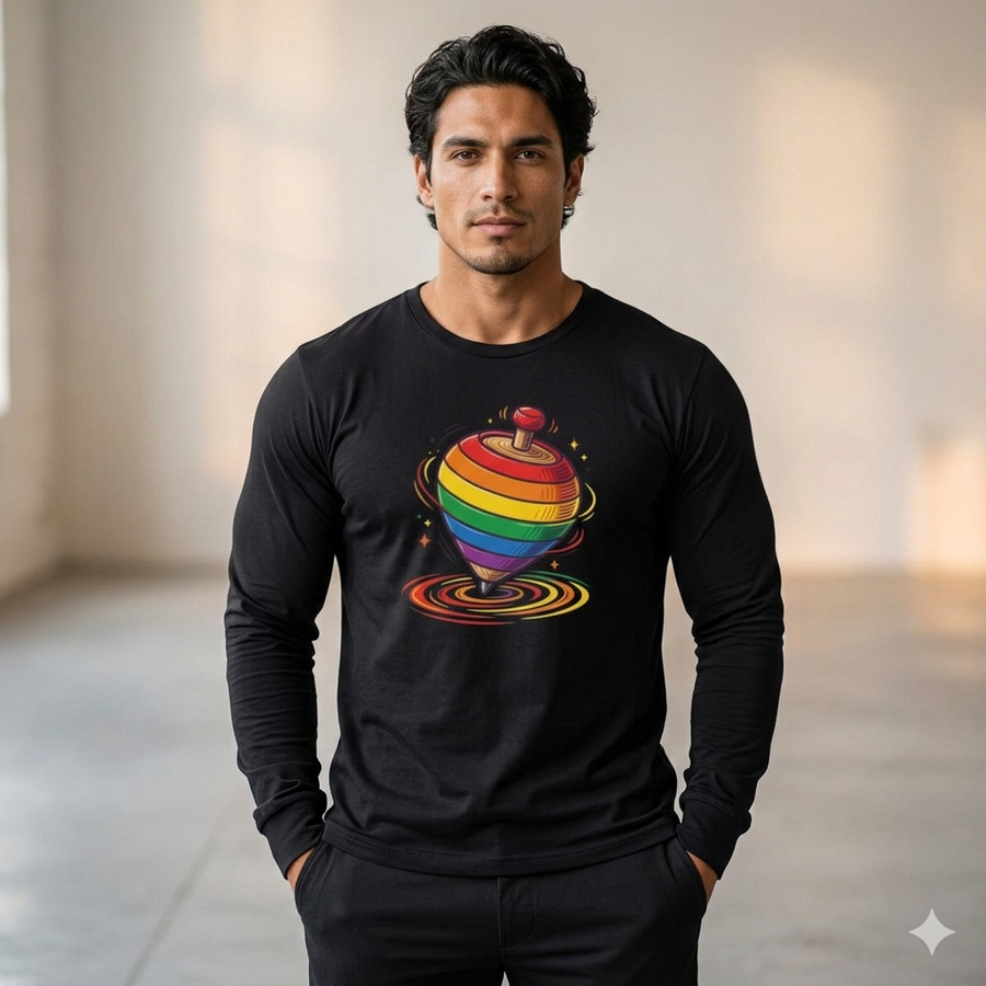 ABC Rainbow Top Cotton Jersey Long Sleeve Tee