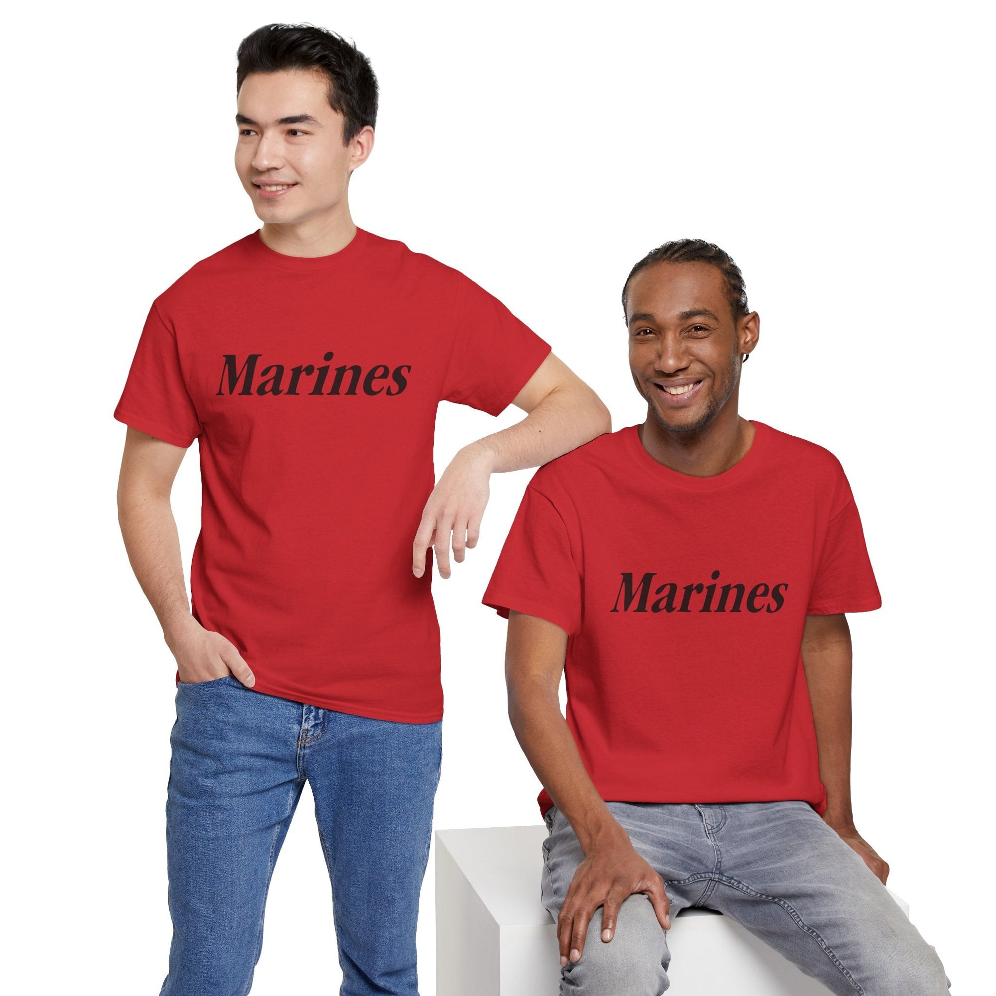 Marines Unisex Heavy Cotton Tee T-Shirt by TOOLOUD