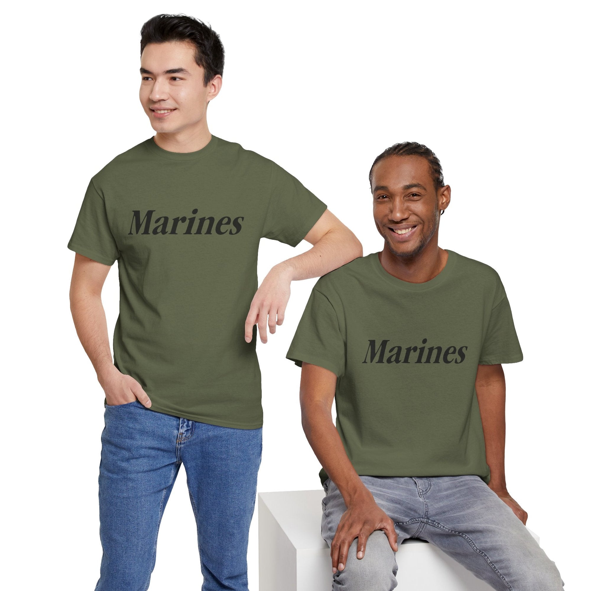 Marines Unisex Heavy Cotton Tee T-Shirt by TOOLOUD