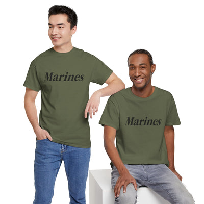 Marines Unisex Heavy Cotton Tee T-Shirt by TOOLOUD