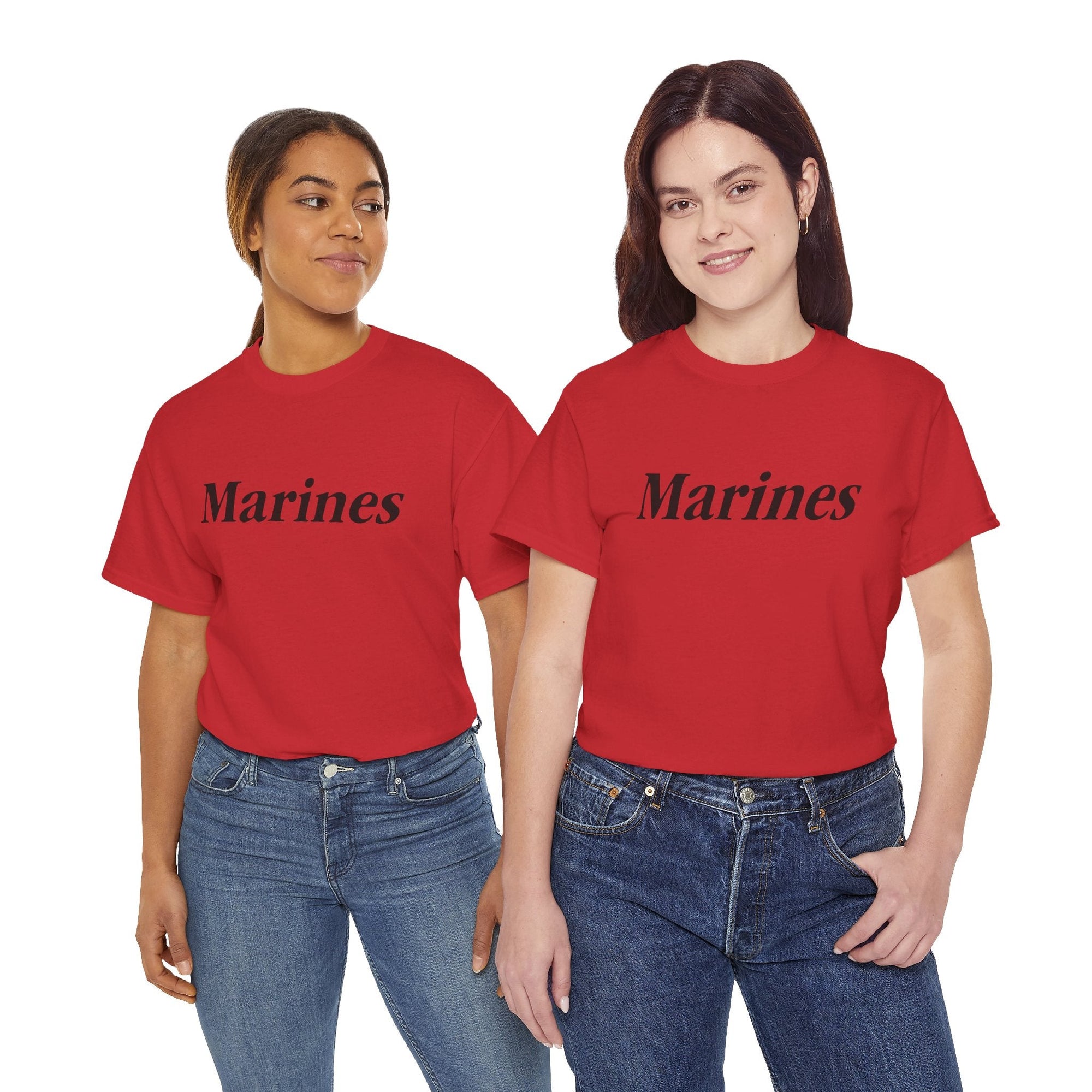 Marines Unisex Heavy Cotton Tee T-Shirt by TOOLOUD