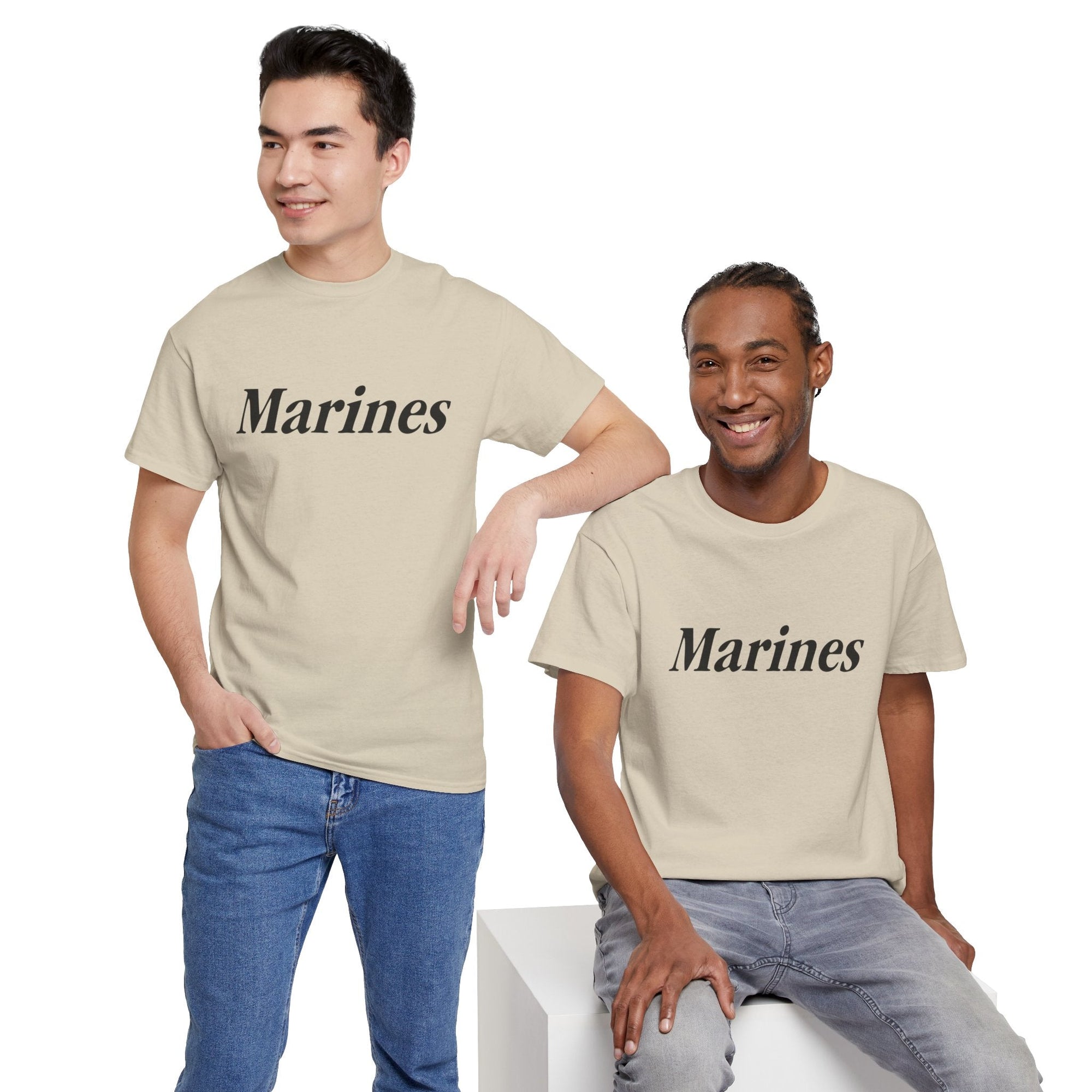 Marines Unisex Heavy Cotton Tee T-Shirt by TOOLOUD