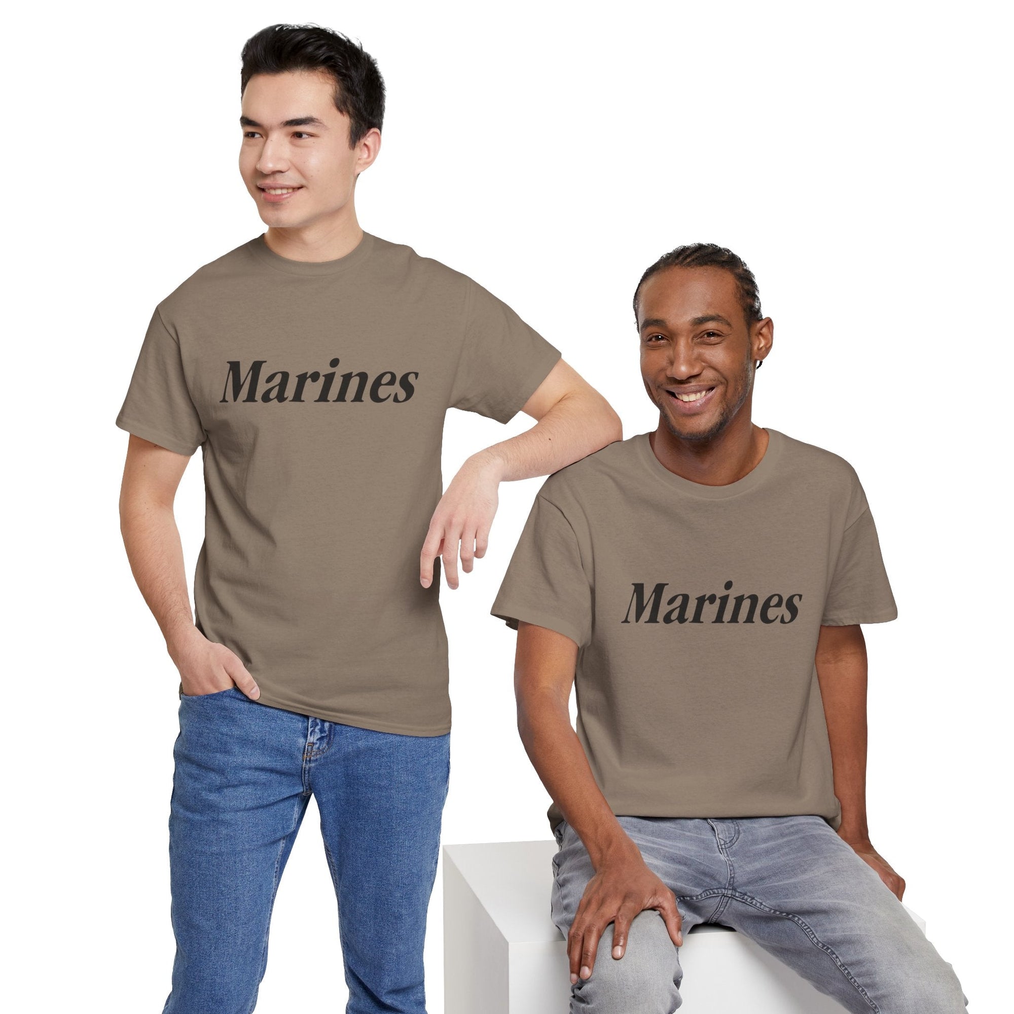 Marines Unisex Heavy Cotton Tee T-Shirt by TOOLOUD