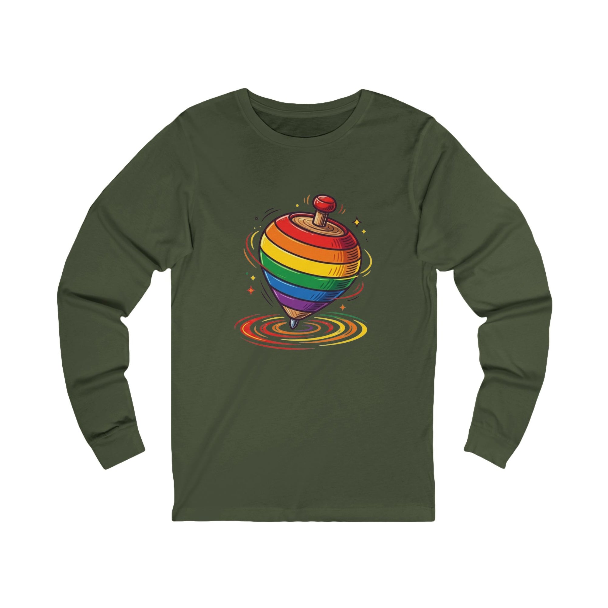 ABC Rainbow Top Cotton Jersey Long Sleeve Tee