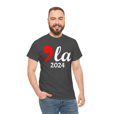 Kamala Harris 2024 Comma La Funny Adult T-Shirt for Men and Women