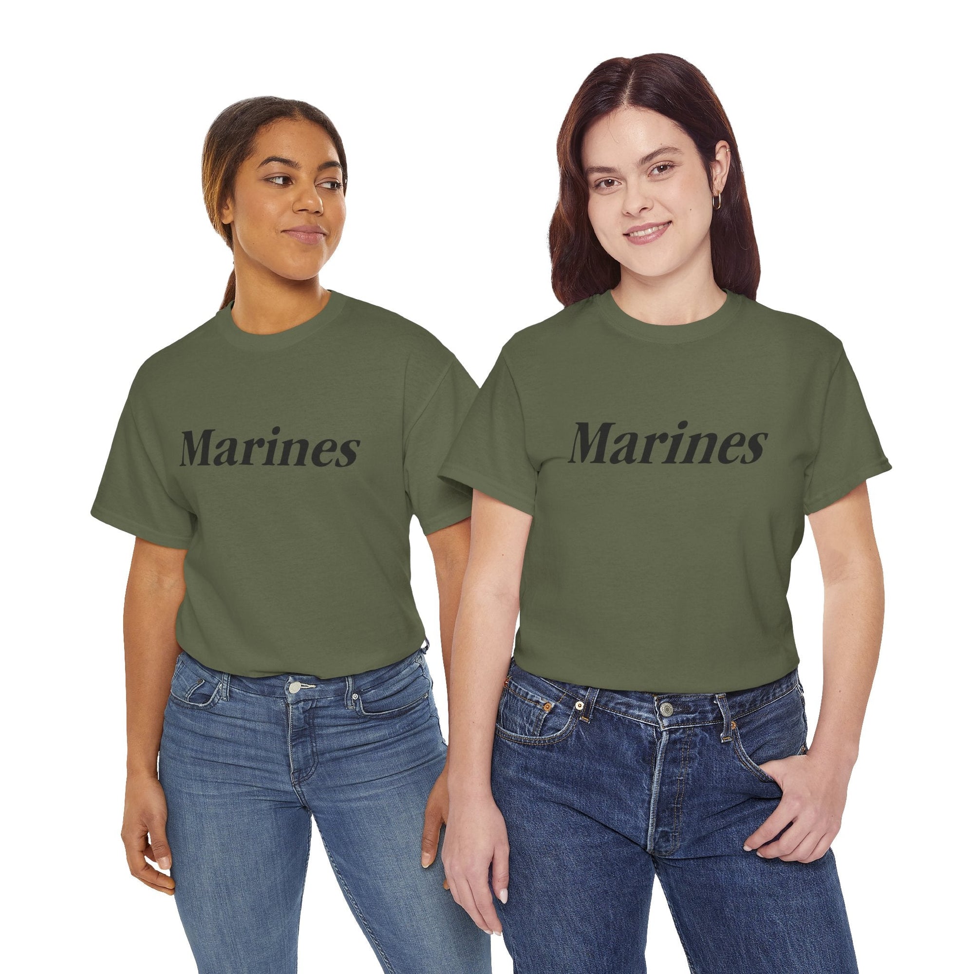 Marines Unisex Heavy Cotton Tee T-Shirt by TOOLOUD