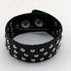 2 Snap Adjustable Black Bracelet with Studs-ABCunderwear.com-ABC Underwear