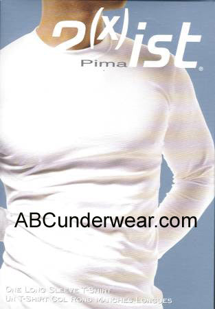 2xist Pima Long Sleeve Shirt - Medium Clearance-2xist-ABC Underwear