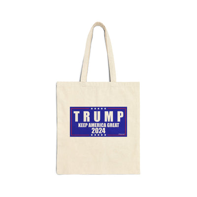 Trump 2024 Keep America Great Cotton Canvas Tote Bag