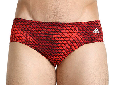 Adidas Mens Stylish Web Poly Print Competitive Swim Briefs - BLOWOUT SALE!