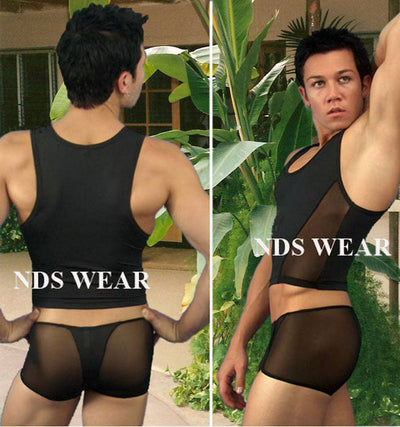 Adrien Sheer Black Short - Clearance-NDS Wear-ABC Underwear