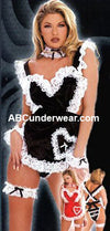 Adult Womens Costume Deluxe French Maid Costume -Clearance-Coquette-ABC Underwear