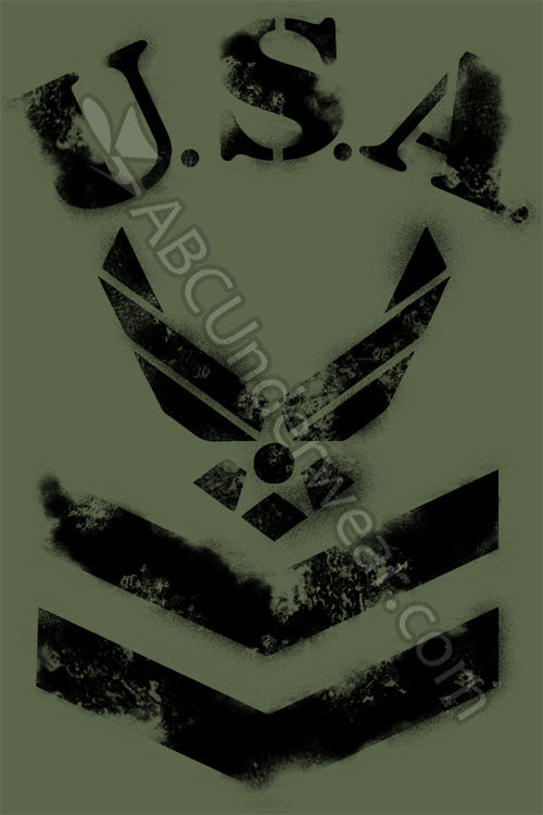 Air Force Logo Faux Stenciled Shirt