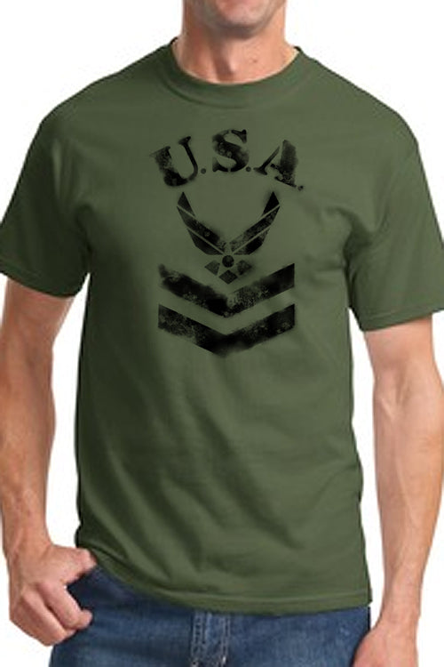 Air Force Logo Faux Stenciled Shirt