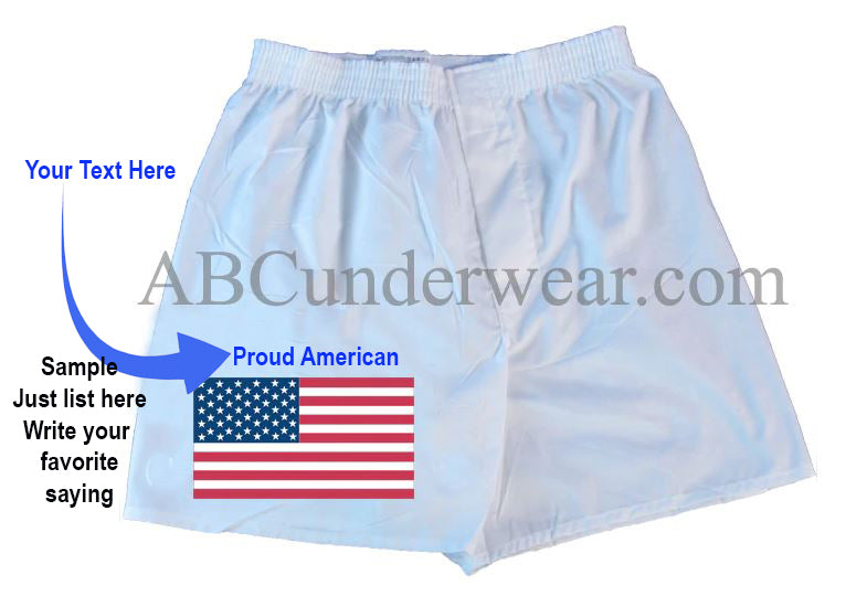 American Flag Boxer Shorts Personalized