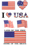 American Flag Patriotic USA Temporary Tattoos-Johnson & Mayer-ABC Underwear