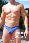 Ares Sheer Blue Camo Mens Bikini - BLOWOUT SALE!