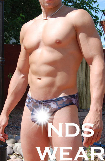 Ares Sheer Brown Camo Mens Bikini-NDS Wear-ABC Underwear