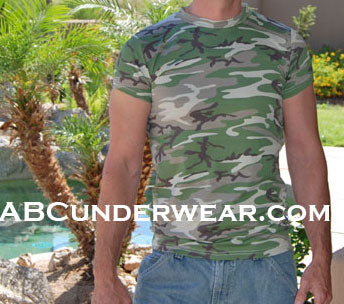 Army Camo Mens T-Shirt Clearance-Elle-ABC Underwear
