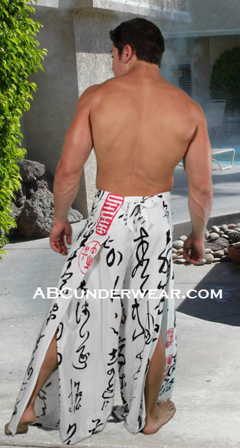 Asian Print Tie Pant - BLOWOUT SALE!