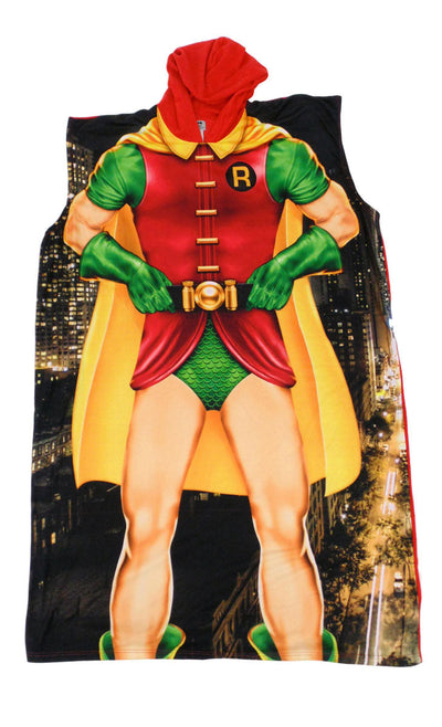 Batman and Robin Poncho Costume Lounge wear Dynamic Duo -Closeout-DC Comics-ABC Underwear