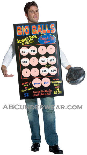 Big Balls Scratch-Off Ticket Costume