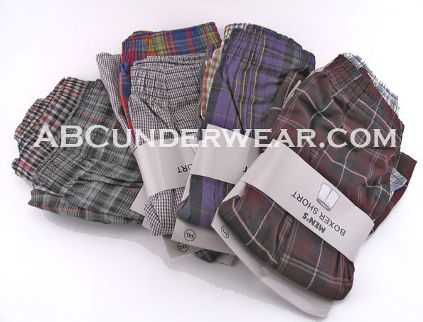 Big Mens Woven Plaid Boxer 2 PK 3XL