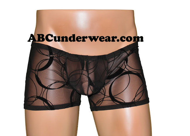 Black Eclipse Sheer Men's Boxer-Brief