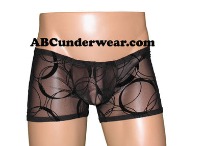 Black Eclipse Sheer Men's Boxer-Brief-NDS Wear-ABC Underwear
