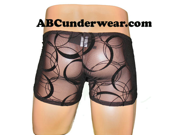 Black Eclipse Sheer Men's Boxer-Brief
