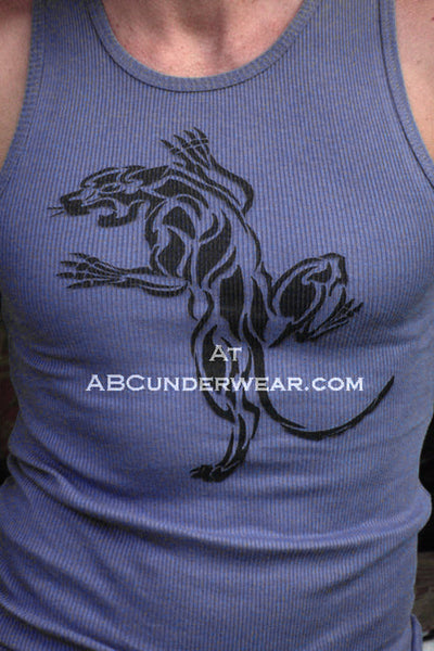 Black Panther Ribbed Tank Top-Pride-ABC Underwear