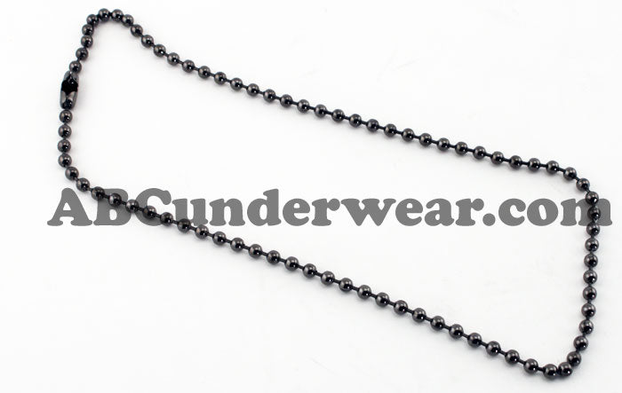 Black Stainless Steel 18" Necklace