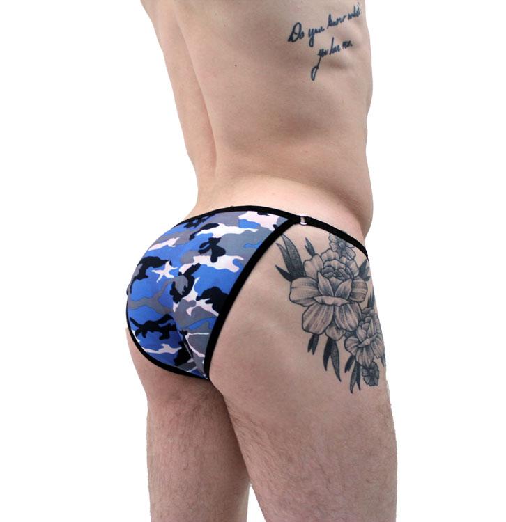 Blue Camo String Brief Bikini Underwear by NDS Wear - BLOWOUT SALE!