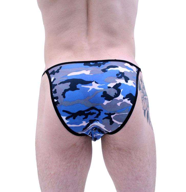 Blue Camo String Brief Bikini Underwear by NDS Wear - BLOWOUT SALE!