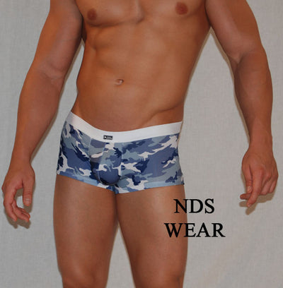 Blue Grey Camo Hot Short-NDS Wear-ABC Underwear