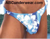 Blue Hibiscus Bikini Swimsuit Clearance-Male Power-ABC Underwear